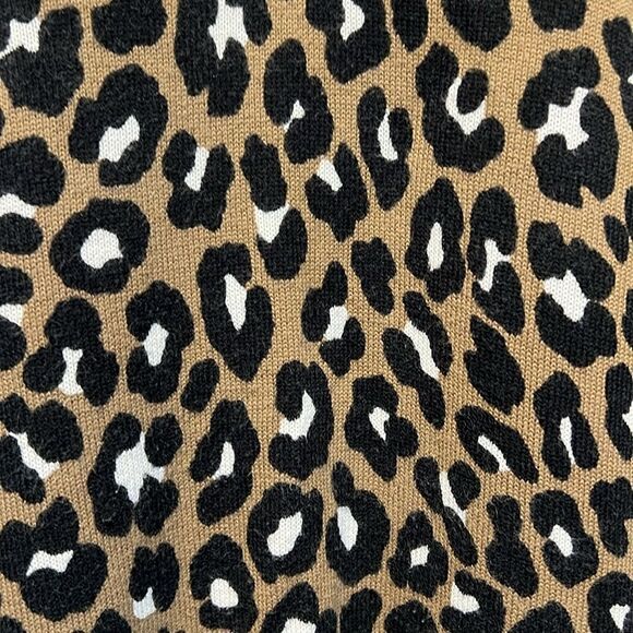 Michael Michael Kors Brown/Black Animal Print V Neck Sweater Size Small - Picture 3 of 11